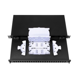 SBF24SCDXWR/B / SBF24SCDXWR/W / SBF24SCDX/B / SBF24SCDX/W - przełącznica światłowodowa 19" 1U 24x&nbspSC duplex